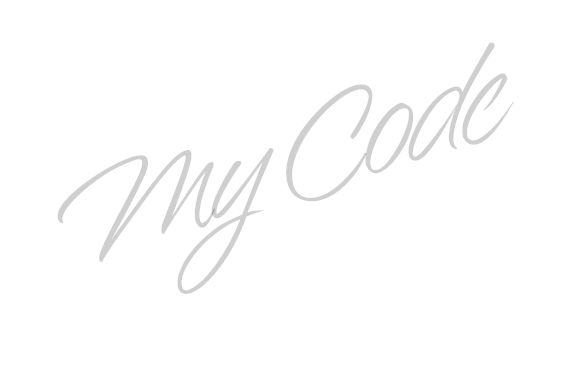 My Code text in script font.